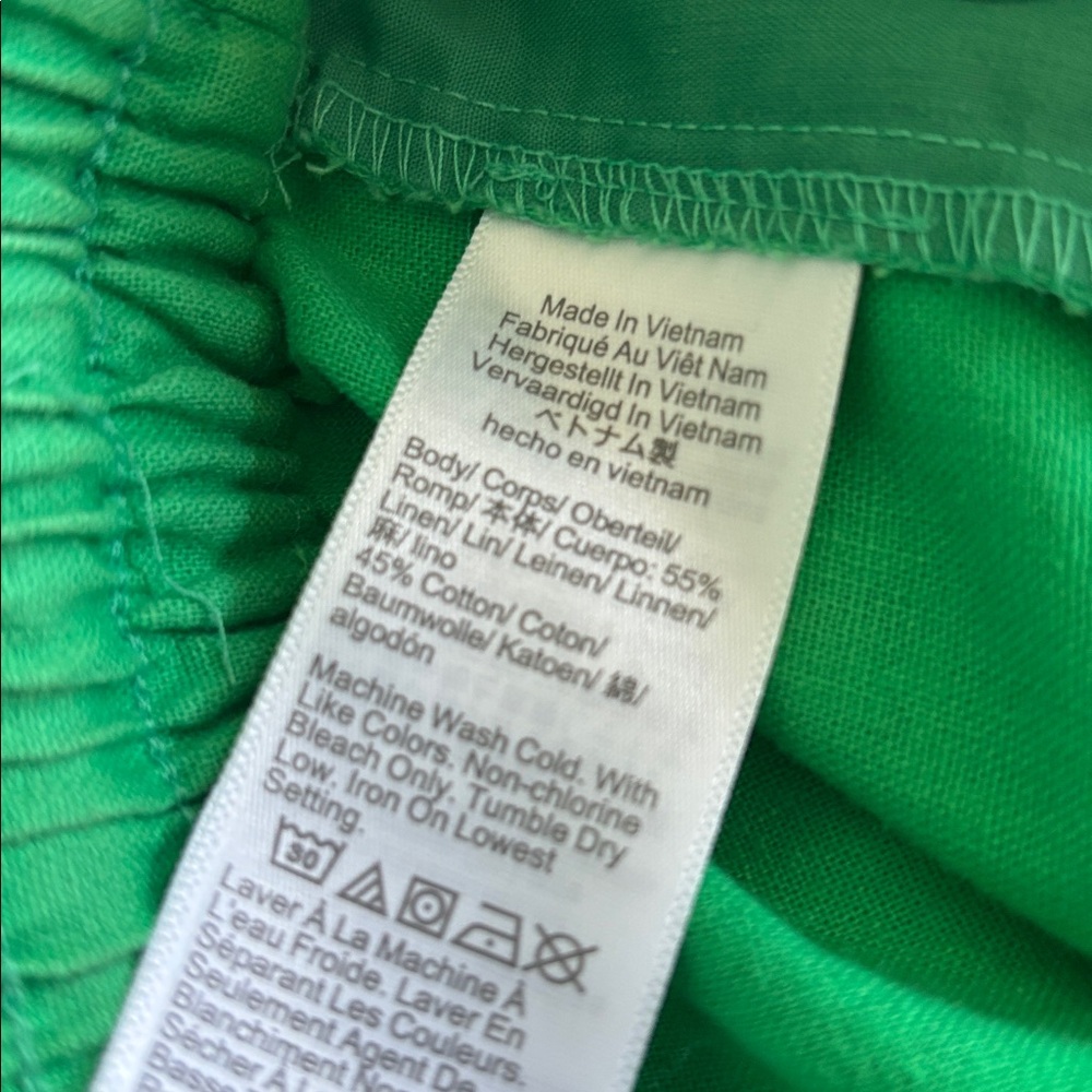 J.Crew Kelly Green Linen Cotton Blend Pants Size 4 Like New Small Cottagecore - Picture 4 of 6